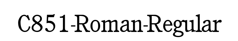 C851-Roman-Regular font preview