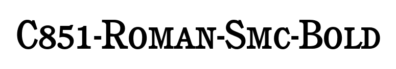C851-Roman-Smc-Bold font preview