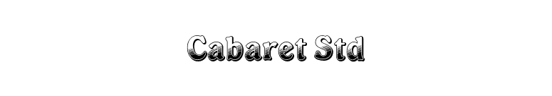 Cabaret Std font preview