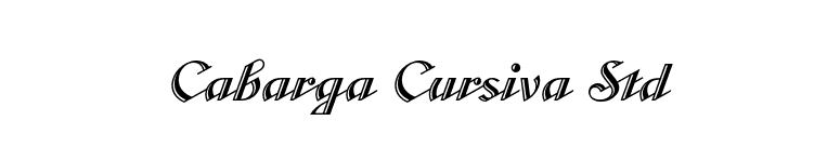 Cabarga Cursiva Std font preview