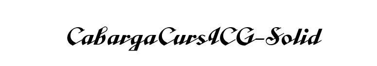 CabargaCursICG-Solid font preview
