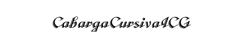 CabargaCursivaICG font preview