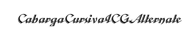 CabargaCursivaICGAlternate font preview
