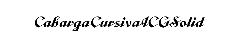 CabargaCursivaICGSolid font preview