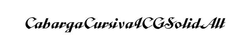 CabargaCursivaICGSolidAlt font preview