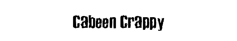 Cabeen Crappy font preview