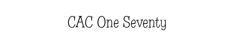 CAC One Seventy font preview