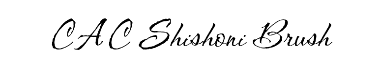 CAC Shishoni Brush font preview