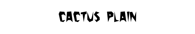 Cactus Plain font preview