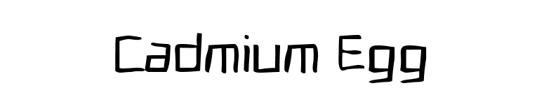 Cadmium Egg font preview