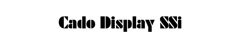 Cado Display SSi font preview