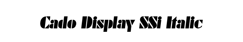 Cado Display SSi Italic font preview