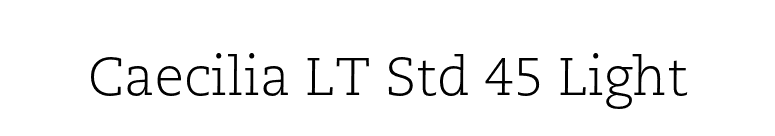 Caecilia LT Std 45 Light font preview