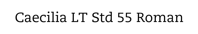 Caecilia LT Std 55 Roman font preview