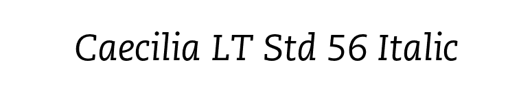 Caecilia LT Std 56 Italic font preview