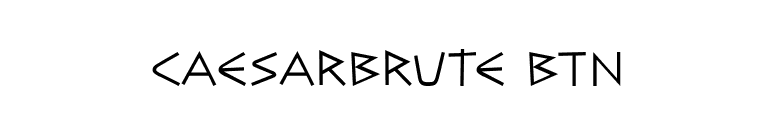 CaesarBrute BTN font preview