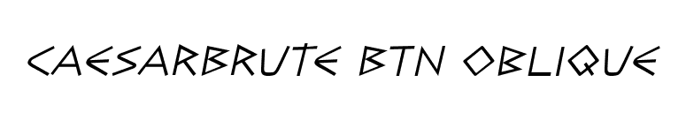 CaesarBrute BTN Oblique font preview