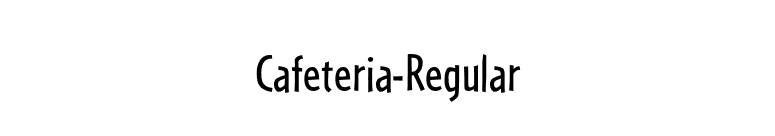 Cafeteria-Regular font preview
