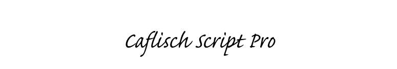 Caflisch Script Pro font preview