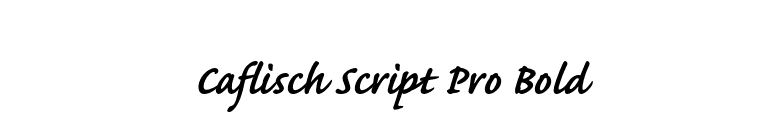 Caflisch Script Pro Bold font preview
