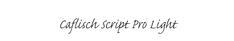 Caflisch Script Pro Light font preview