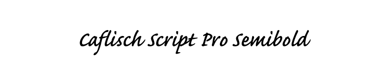 Caflisch Script Pro Semibold font preview