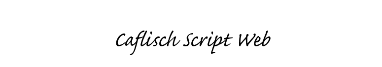 Caflisch Script Web font preview