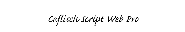 Caflisch Script Web Pro font preview