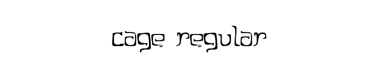 Cage Regular font preview