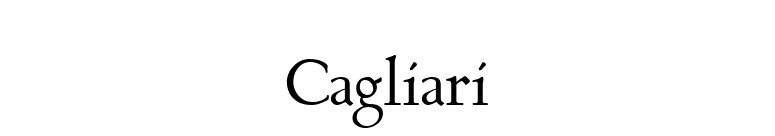 Cagliari font preview