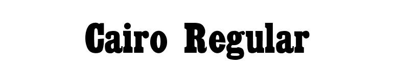 Cairo Regular font preview