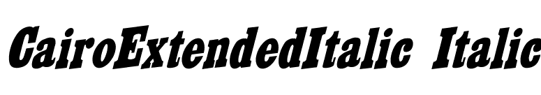 CairoExtendedItalic Italic font preview