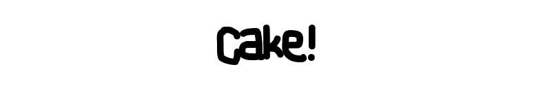 Cake! font preview