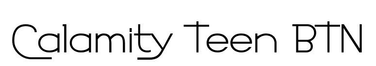 Calamity Teen BTN font preview