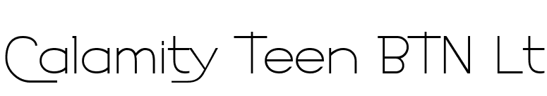 Calamity Teen BTN Lt font preview