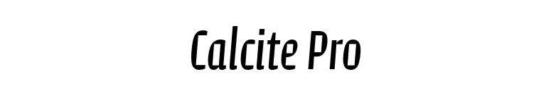 Calcite Pro font preview