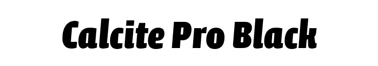Calcite Pro Black font preview