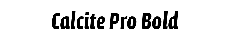 Calcite Pro Bold font preview