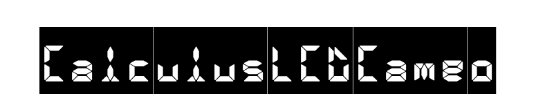 CalculusLCDCameo font preview