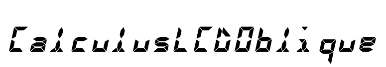 CalculusLCDOblique font preview