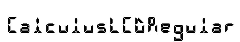 CalculusLCDRegular font preview