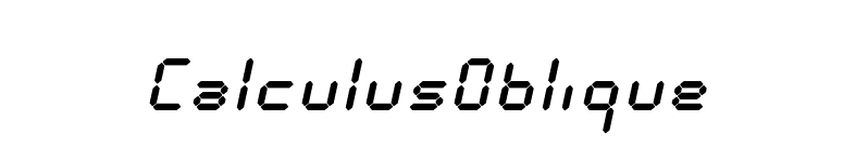 CalculusOblique font preview