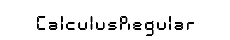 CalculusRegular font preview