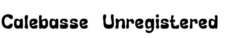 Calebasse (Unregistered) font preview