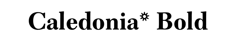 Caledonia* Bold font preview