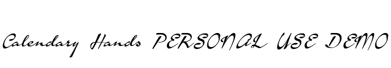 Calendary Hands PERSONAL USE DEMO font preview