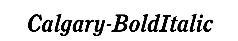 Calgary-BoldItalic font preview