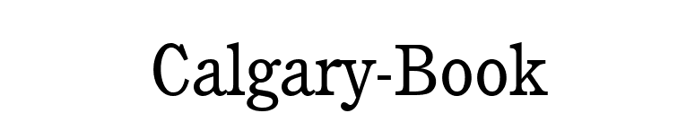 Calgary-Book font preview