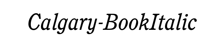 Calgary-BookItalic font preview
