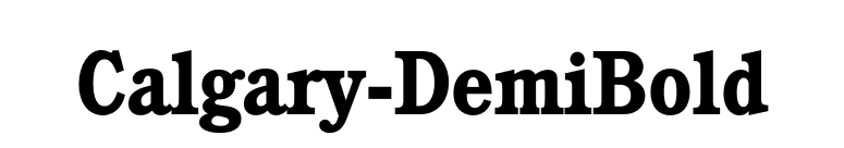 Calgary-DemiBold font preview